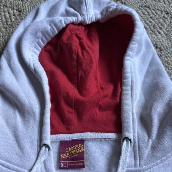 Womens Georgia Bulldogs White Embroidered Classic Hoodie Sweatshirt Size XL - Picture 4 of 4